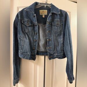 Denim Blue Cropped Jacket